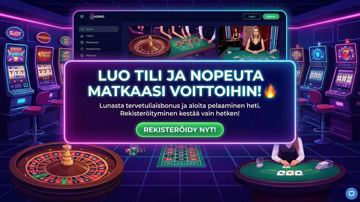 Rekisteröidy bonuksen kanssa